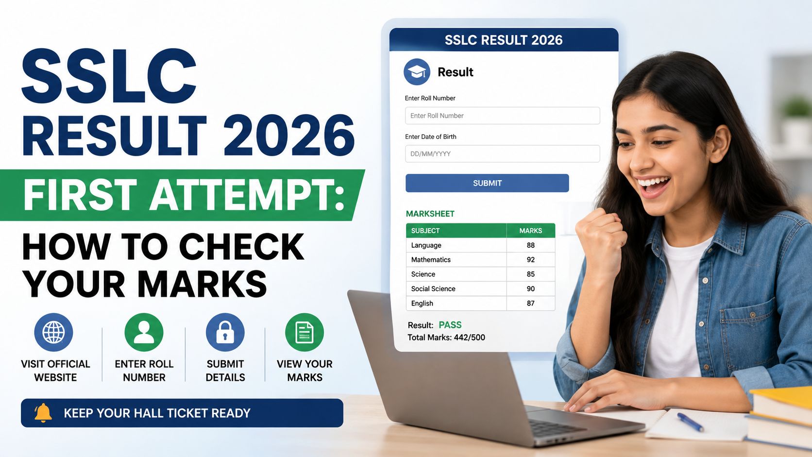 SSLC Result 2026 First Attempt: How to Check Your Marks